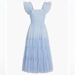 Hill House Light Blue Ruffle Dress